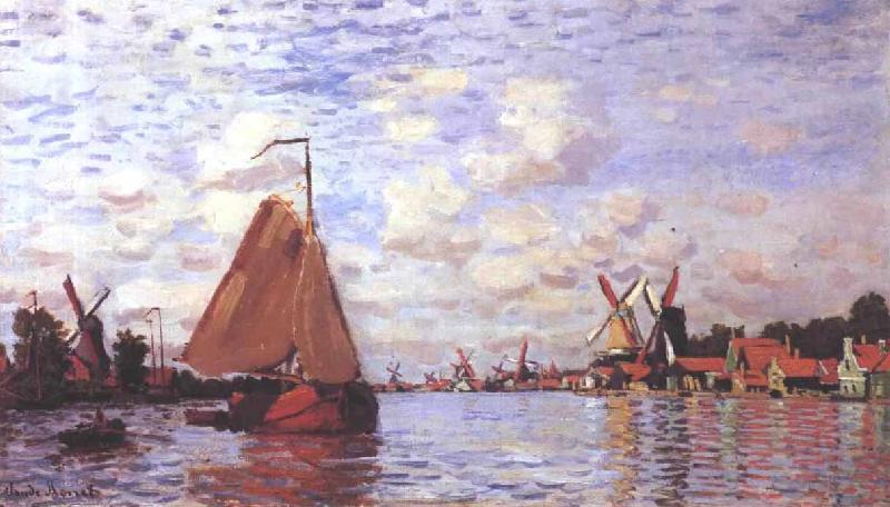Claude Monet La Zaan a Zaandam France oil painting art